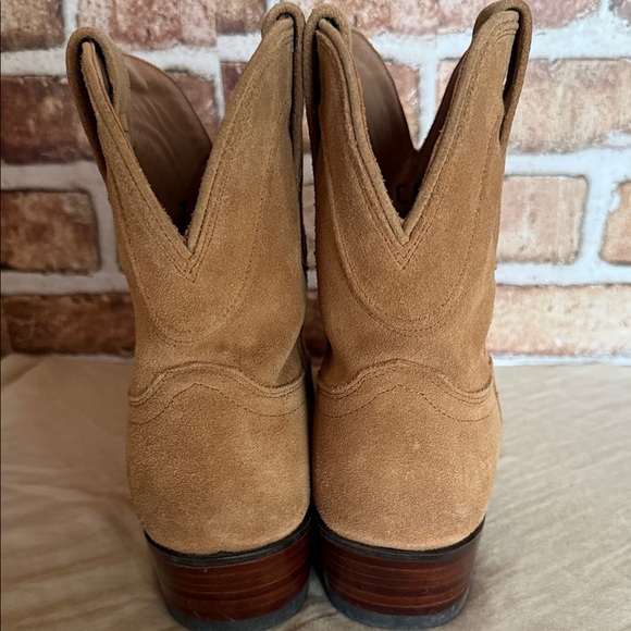 Tecovas tan lucy Suede Cowboy Boots - Picture 3 of 9